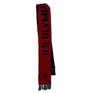 Nike U.S. Olympics USA Team Sports Vancouver Games 2010 Red/Black Fringed Scarf